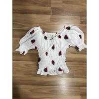ราคา เสื้อครอปสีขาว ลายแตงโม มือสอง (3252839754)