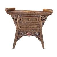 ราคา ตู้ไม้ ตู้เก็บของ ตู้โชว์ ลายไทยล้านนาโบราณ เดินเส้น ติดกระจก 39cm x 55cm x69cm (10804303787)