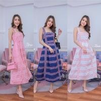 ราคา เดรสยาว เดรสสายเดี่ยว งานปัก ลายหัวใจ สวยหรู งานป้าย borichta (8135755130)