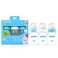 ราคา Natur ขวดนมคอกว้าง PP รุ่น สมาร์ทไบโอมิมิค ขนาด 5 ออนซ์ / 9ออนซ์ แพ็ค 2 แถม 1 (2402625743)