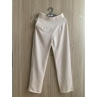 ราคา (มือสอง) กางเกงขายาว ผ้าฮานาโกะ เอวสูง สีขาวครีม ทรงตรง (9426884117)