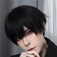 ราคา วิกผมชายสีดำสั้นตรงหมวกเอียงเรียบเกาหลีรุ่นหล่อผู้ชายผมสั้นเต็มหัว (23635488144)