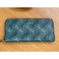 ราคา coach กระเป๋าตังค์ใบยาวซิปรอบสีเขียว (12591059699)