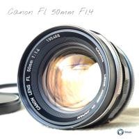 ราคา เลนส์มือหมุน Canon FL 50mm F1.4 (16) MF Lens for SLR FD FL mount พร้อมฝาปิดหน้า ท้าย (23485563254)