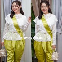 ราคา เสื้อลูกไม้วนิดาแขนยาวแต่งระบายเชิงลูกไม้ (2048594215)