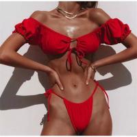 ราคา ชุดว่ายน้ำสีแดงมือสอง bikini มือสอง (23030345831)