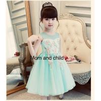 ราคา ชุดราตรีเด็กใส่ออกงาน สีเขียวมิ้น (2492843213)