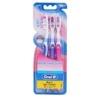ราคา Oral-B ออรัลบี แปรงสีฟัน รุ่นไมโครทินคลีน ขนแปรงนุ่มพิเศษเรียวเล็ก 0.01 mm แพ็ค 3 ด้าม (3861882402)