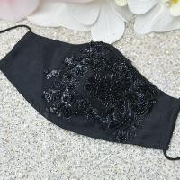 ราคา แมส แมสผ้าไหม ปักลูกไม้ปักเลื่อม สีดำ แมสปิดปาก แมสปิดจมูก ผ้าปิดจมูก ผ้าปิดปาก mask กรอง3ชั้น มีช่องสอดแผ่นกรอง (13712628116)