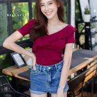 ราคา เสื้อระบาย bellacita สีชมพู (1327438524)