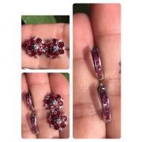 ราคา ต่างหูพลอยทับทิมแท้ตัวเรือนเงินแท้ทับทิมสยาม/โมซัมบิค (17873337497)