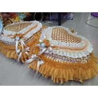 ราคา หมอนหัวใจ หมอนหัวใจงานแต่งงาน หมอนแต่งงาน หมอนรับไหว้งานแต่ง หมอนรองแขนรับไหว้ ขนาด20นื้วคู่ละ1500ใส่นุ่นพร้อมใช่งาน (7352710691)