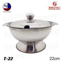 ราคา โถข้าว หม้อข้าว โถใส่ข้าว สแตนเลส ขนาด 22 cm. (3631757580)