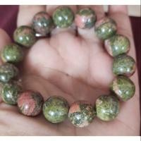 ราคา สร้อยข้อมือ ยูนาไคต์ หินนำโชค ถูกหวย 12มิล (6039321611)