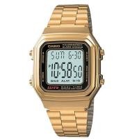 ราคา CASIO นาฬิกาข้อมือ รุ่น A178WGA-1ADF (Gold) (297215796)