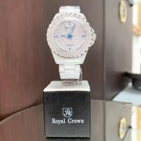 ราคา นาฬิกาจิวเวอรี่ RoyalCrown รุ่น3821L สายอคริลิค ฝังเพชรเต็มหน้าปัด (4315342237)