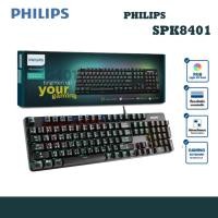 ราคา คีย์บอร์ดเกมมิ่ง Philips SPK8401 Blue Switch Alloy Panel Professional Gaming RGB Mechanical Keyboard (17775657085)