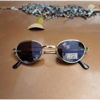 ราคา แว่นดากันแดด แว่นตาวินเทจ แว่นเก่าเก็บยุค 90s รุ่น One Styleกรอบแว่นทรงมน สีทอง ใช้เลนส์กันแดดคุณภาพดีสีดำ วินเทจ (13627889803)