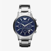 ราคา EMPORIO ARMANI นาฬิกาข้อมือผู้ชาย รุ่น AR2448 Classic Chronograph Navy Blue Dial - Silver (5014033041)