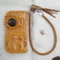 ราคา กระเป๋า​สตางค์​หนัง​จระเข้​แท้​แบบ​พับ​ยาว​ (17400812596)
