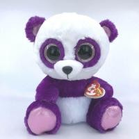 ราคา Ty Beanie boos, ตุ๊กตาแบรนด์ Ty ของแท้ ตุ๊กตาแพนด้าน่ารัก ตาโต สีม่วง Boom Boom (Panda) (3391557315)