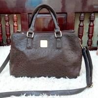 ราคา Pierre Cardin Paris กระเป๋าหนังแท้ หนังนกกระจอกเทศ สวยมาก ๆ มือสอง ไม่มีตำหนิ (23651743001)