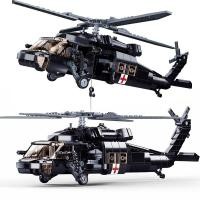 ราคา LEGO ขนส่งทหารสีดำเครื่องบินเฮลิคอปเตอร์ US UH-60 Hawk เครื่องบินกู้ภัยกองทัพ F16บล็อกตัวต่อ WW2 MI24 SWAT ของเล่น (23607127348)