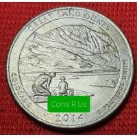 ราคา เหรียญต่างประเทศ อเมริกา ควอเตอร์ อุทยาน ปี 2014 Great Sand Dunes Colorado ผ่านใช้สวยงามน่าสะสม (8448115875)