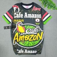 ราคา เสื้อยืด ลายอเมซอน ผ้าลื่นพิมพ์ลายทั้งตัว เสื้อยืดแขนสั้น เสื้ออเมซอน (1942449445)
