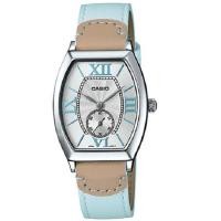 ราคา Casio Standard นาฬิกาข้อมือสุภาพสตรี สีฟ้า สายหนัง รุ่น LTP-E114L-2ADF (63196643)