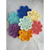 ราคา #6 ที่รองแก้วน้ำไหมพรมถัก ซื้อ10 ฟรี1 งานฝีมือ โครเชต์ แฮนด์เมด (8855334176)