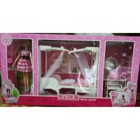 ราคา firstbuy_ชุดห้องนอน ตุ๊กตาบาร์บี้ตาลูกแก้ว พร้อมเตียงนอน โต๊ะแต่งหน้า ขนาดใหญ่ 70 ซม. (2897280386)