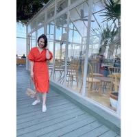 ราคา ป้าย Misty Mynx เดรสยาว สีส้มอิฐ (14938022684)