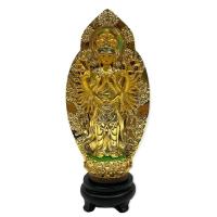 ราคา เจ้าแม่กวนอิม ประทับยืนปางพันมือ ฐานไม้ งานกิมซิ้นเคลือบทองพรีเมี่ยม (กว้าง2นิ้ว สูง7นิ้ว)ผ่านพิธีปลุกเสกจากวัดมังกร นำเ (16722490480)