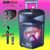 ราคา Sound Milan ลำโพงพกพา ลำโพงเอนกประสงค์ ลำโพงขยายเสียงเคลื่อนที่ 8นิ้ว มีบลูทูธ มีไมค์โครโฟนไร้สาย 1ตัว รุ่น ML-200518 (20469463708)