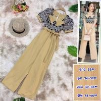 ราคา จั้มสูทผ้าลูกไม้ ลายมงกุฎ ซิปหลัง ต่อผ้าวูลเวฟ มือสอง (15245339410)