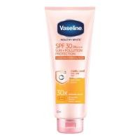 ราคา Vaseline วาสลีน เฮลตี้ ไวท์ ซัน+โพลูชั่น โพรเทคชั่น เซรั่ม SPF30 PA+++ 320 ml. (4550745031)