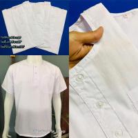 ราคา เสื้อกุยเฮงสีขาวแขนสั้น ผ้าป่านเกรดA เสื้อปฏิบัติธรรมสีขาว ใส่สบาย ไม่โปรงบาง สวมใส่สบาย (4847956488)