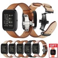 ราคา สายนาฬิกาข้อมือสายหนังระบายอากาศสําหรับ Fitbit Versa 2 / Versa / Versa Lite (10265709792)