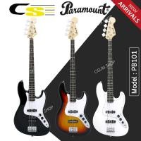 ราคา Paramount PB101 Jazz Bass กีตาร์เบส 4 สาย Jazzsonic ไม้เบสวู้ด คอเมเปิ้ล 21 เฟรต ** ประกันศูนย์ 1 ปี ** (22481104477)