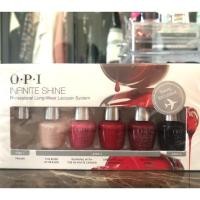 ราคา พร้อมส่ง Travel set ยาทาเล็บ opi infinite shine 4 สีพร้อม primer และ topcoat (1615002997)