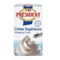 ราคา President Whipping Cream UHT 35.1% Fat Size 1 Liter เพรสซิเด้นท์ วิปปิ้งครีมยูเอชที ชนิดไขมัน 35.1% ขนาด 1ลิตร (5774224792)