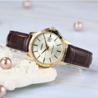ราคา นาฬิกา Casio รุ่น LTP-V004GL-9A นาฬิกาข้อมือผู้หญิงสายหนัง สีน้ำตาล หน้าปัดทอง- มั่นใจ ของแท้ 100% ประกันสินค้า 1 ปี (23229569550)