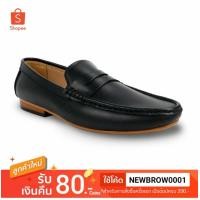 ราคา BROWN STONE Penny Leather Loafer ONYX Black (571351402)