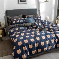 ราคา ชุดเครื่องนอนลายการ์ตูนหมีน่ารัก ขนาด 3.5,5,6 ฟุต ผ้าปูที่นอน + ผ้านวมครบชุด. (16449752070)
