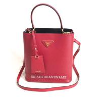 ราคา New prada panier medium bag สีแดงสวยมาก (5136057106)