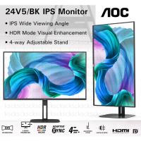 ราคา รุ่นใหม่ IPS Monitor 23.8'' AOC 24V5/BK IPS, HDMI, DP 75Hz จอคอมพิวเตอร์ (20075176983)