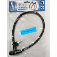 ราคา โซ่สลิงล๊อคจักรยาน ล็อคจานดิส ล็อคจานเบรค แบบไขกุญแจ ยาว23” (คละสี) (11752612735)
