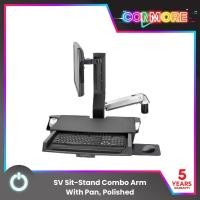 ราคา Ergotron แขนจับจอมอนิเตอร์ รุ่น SV Sit-Stand Combo Arm, With Pan, Polished มาพร้อมที่วางคีย์บอร์ดและเมาส์ (18436250031)