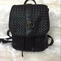 ราคา เป้หนังสานแท้สีดำ หนังสวยกราบๆ (2704499121)